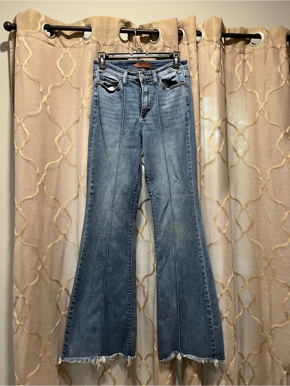 Judy Blue Light Blue High-Rise Flare Jeans with Center Seams